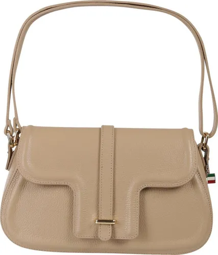 Florence Damen Schultertasche aus Leder in taupe - Die elegante Schultertasche von Florence aus echtem Leder ist ideal für Freizeit und Beruf. Mit ihrem kompakten Design und praktischen Magnet- und Reißverschluss bietet sie genügend Platz für Ihre Essentials und verleiht jedem Outfit einen Hauch von Raffinesse.
