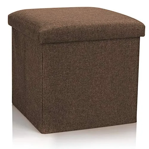 com-four® Faltbarer Hocker - Sitzhocker mit Stauraum - Aufbewahrungsbox zum Sitzen - 40 L