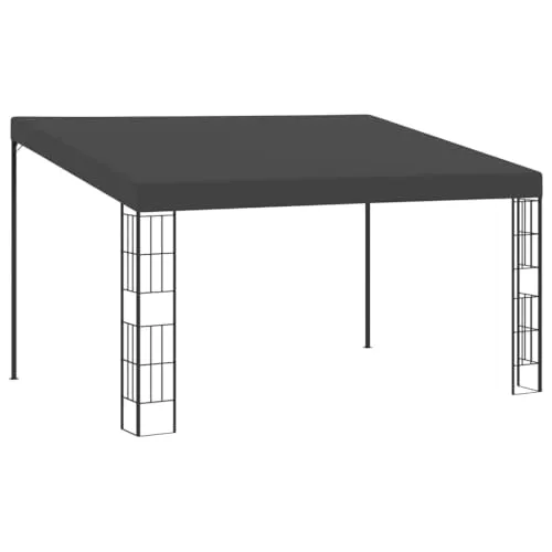 vidaXL Wand Pavillon 3x4m - Anthrazit - Pavillon für Garten und Terrasse mit stabilem Stahlrahmen und PA-Beschichtung für optimalen Sonnenschutz. Ideal zur Montage an Außenwänden für zusätzlichen Schatten im Freien.