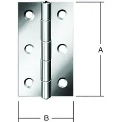 VORMANN Tür-Scharnier schmal B31xH50mm,gerollt verzinkt