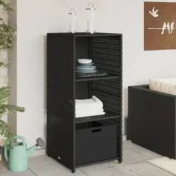 vidaXL Gartenschrank mit viel Stauraum - Gartenhausschränke aus robustem Poly Rattan, ideal für die ordentliche Aufbewahrung von Gartenbedarf, Pooltüchern und mehr – wetterfest und pflegeleicht.