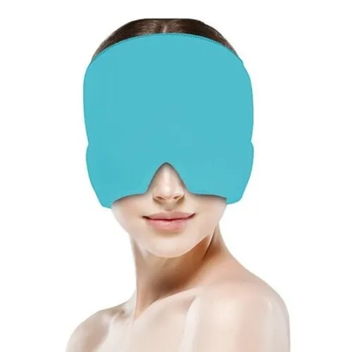 FEELVIT Schlafmaske Anti-Migräne Maske Relief Cap, Anti-Kopfschmerz, Migräne Maske + Anleitung, Linderung und Entspannung mit Wärme-/Kältetherapie