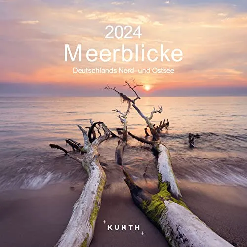 Meerblicke - Deutschlands Nord- und Ostsee - KUNTH Broschurkalender 2024: Charmanter Wandkalender, aufgeklappt 30 x 60 cm, mit farbenprächtigen Fotografien und Monatskalendarium für Notizen