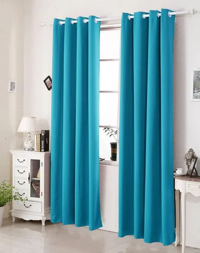 WOLTU Gardinen mit Ösen in grün von WOLTU