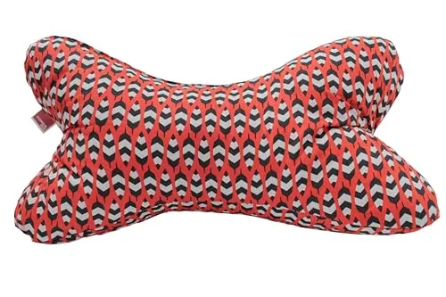 POWER INN Leseknochen groß ca. 44x23cm | Nackenkissen als Buchstütze und Lesekissen | 60° waschbar aus hochwertigem Designer-Druckstoff 100% Baumwolle (Baumwolle, Rosa - #2)