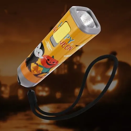 EverBrite Halloween Taschenlampe | Mini LED Taschenlampe mit Halloween-Motiv, Halloween Geschenk Mitgebsel für Jungen und Mädchen 1W mit 3 AAA Batterien