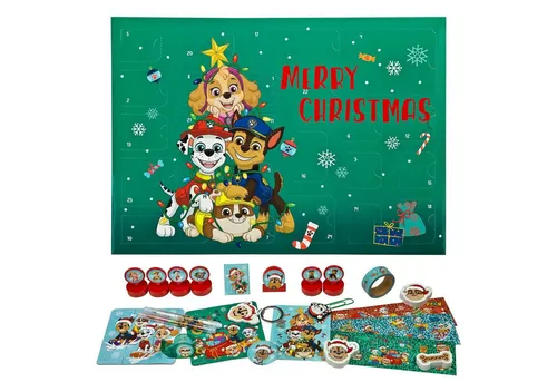 Disney Paw Patrol Adventskalender - Bunter Adventskalender mit 24 Schreibwarenüberraschungen im coolen 