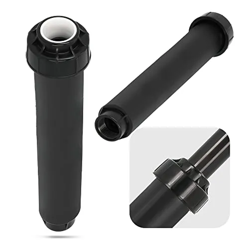 Versenkregner Rasensprenger 15cm Anschluss 1/2'' IG x 3/8'' AG Pop-Up Universelle Professionelle Bewässerung für Rasenflächen Garten Pflanzbeete Kleine Flächen Schwarz Einfache Installation