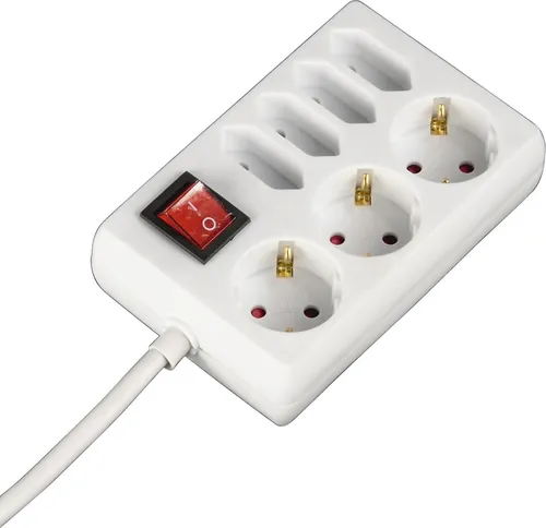 Hama Steckdosenleiste 7-fach, Schalter, 1,4m, 3x Schuko-, 4x-Eurostecker