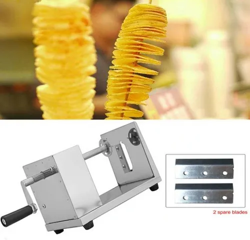 HDeye 3-Klingen Spiral-Schneider für Kartoffeln - Sonstige Küchenhelfer, für knusprige selbstgemachte Pommes mit langlebigen Edelstahlklingen und ergonomischem Design für müheloses Schneiden.