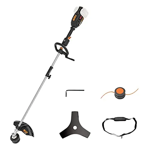 WORX NITRO WG186E.9 - Akku-Rasentrimmer 40V, 38-25 cm Schnittbreite, leicht und vielseitig einsetzbar ohne Akku und Ladegerät