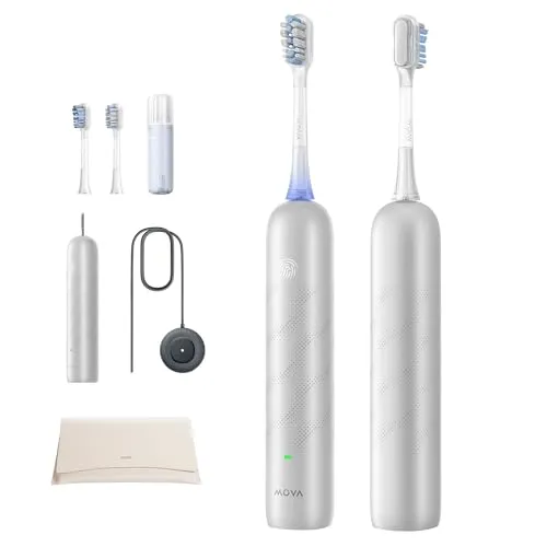 MOVA Fresh Pro 3DClean™ Elektrische Schallzahnbürste - Elektrische Zahnbürste mit App, bietet personalisierte Putzanleitungen für eine optimale Mundpflege und sorgt für strahlend saubere Zähne.