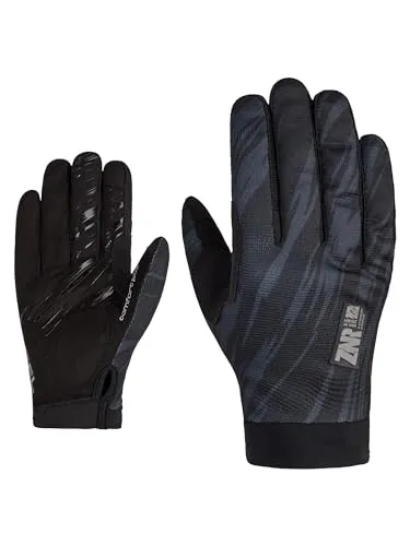 Ziener Crom Touch Long Bike Handschuhe Größe 10.5, schwarz - Fahrradhandschuhe mit rutschfesten Besätzen und Gelpolsterung für optimalen Grip und Komfort beim Mountainbiken.