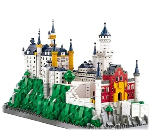 COIL Schloss Neuschwanstein Modellbausatz - Bauklötze & Bausteine, kompatibel mit bekannten Marken, fördert Kreativität und Hand-Auge-Koordination – ideal für Sammler und als Geschenk!