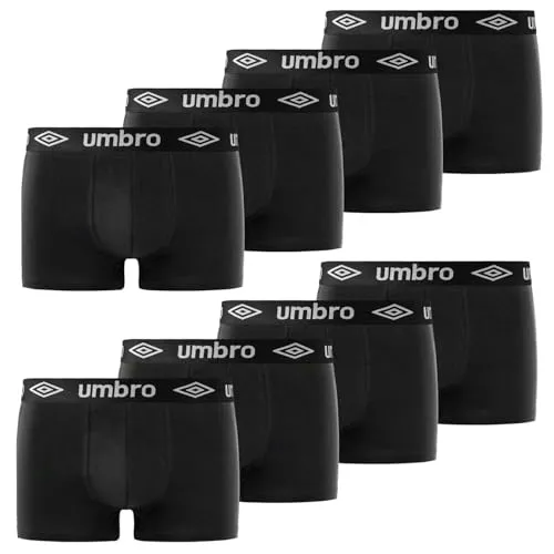 Boxershorts Herren 100% Baumwolle, Unterhosen Männer, Langlebig (8er Pack), Schwarz, S