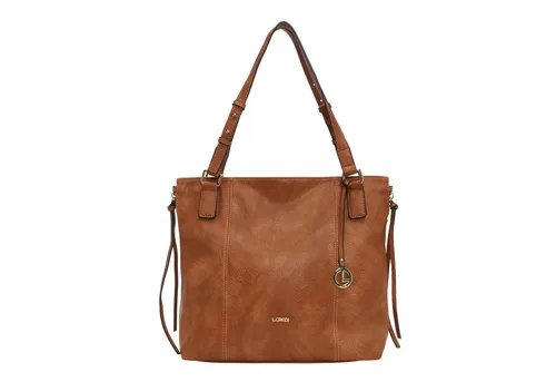 L.CREDI Jana Shopper Cognac - Damen-Shopper im zeitlosen Design, ideal für jeden Anlass. Mit praktischer Fächerausstattung für optimale Organisation und einem stilvollen Look, der zu jedem Outfit passt.