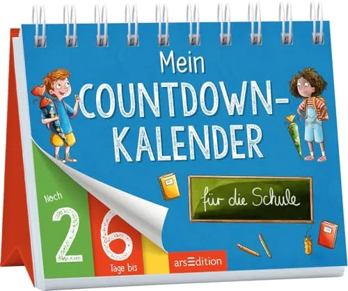 Mein Countdown-Kalender für die Schule: Aufstellkalender mit den wichtigsten Ereignissen im Schuljahr: Schulanfang, Ferien, Klassenfahrten, Geburtstage | für Kinder ab 5 Jahren (Mutmurmeln)