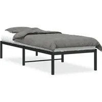 vidaXL Bettgestell mit Lattenrost, 80x200cm, Schwarz