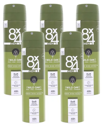 Stck. 8x4 Men Wild Oak 48h Schutz Anti Transpirant Spray je 150ml 5