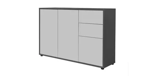 BMG Möbel Kommode Mailand 10 – Griffloses Sideboard mit viel Stauraum - Stylische Kommode Mailand 10 in Anthrazit, grifflos mit push-to-open Funktion. Ideal für Ordnung und modernes Wohnen. Wählen Sie aus verschiedenen Fronten für individuellen Stil.