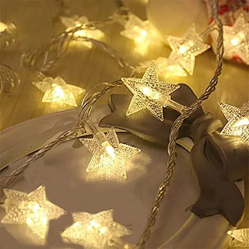 LED Lichterkette Sterne mit 20 LED'S batteriebetrieben Weihnachtsbeleuchtung LED Dekoration