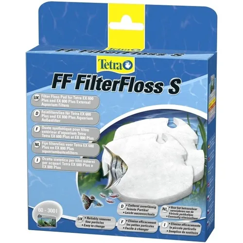 Tetra FF FilterFloss Small - Feinfiltervlies für Tetra EX 400 bis 1000 Plus, entfernt kleinste Partikel für klares Aquarienwasser