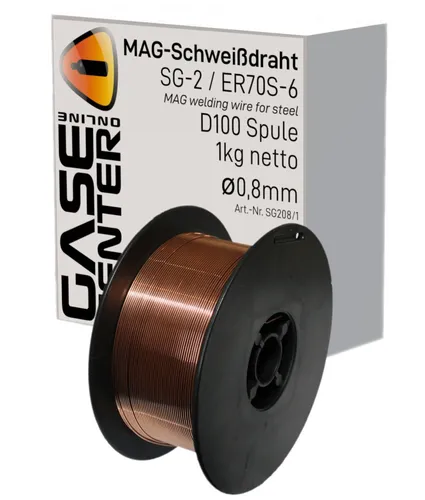 SG2 ER70S-6 Schweißdraht 0,8mm in 1kg auf der D100 Spule MAG Draht
