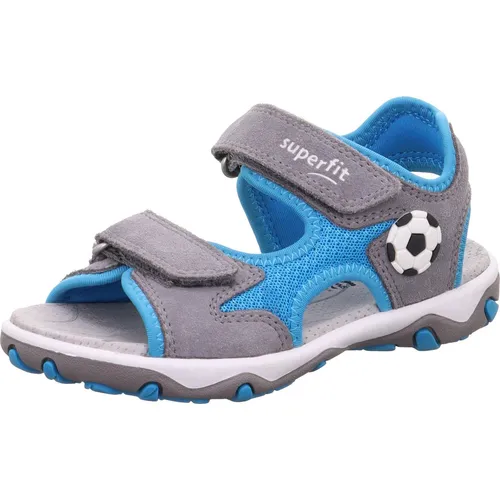 Superfit Mike 3.0 hellgrau/türkis (2510) 27 - Atmungsaktive Kindersandale - Wanderschuhe für aktive Kinder mit sportlichem Design, atmungsaktivem Leder-Fußbett und optimalem Komfort für unbeschwertes Herumtollen.