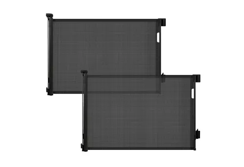 Sekey Ausziehbares Treppenschutzgitter 0-150 cm Schwarz – 2 Stück für Kinder und Hunde