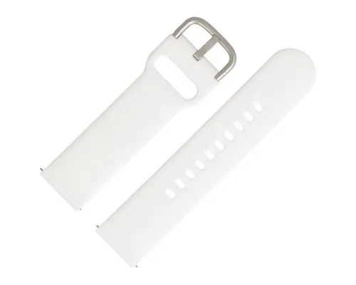 MARBURGER Uhrenarmband 20mm Silikon Fitness Smartwatch XS Extra Kurz Weiss