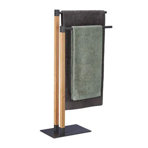 Moderner Handtuchhalter – Handtuchständer eckig - Stylischer Handtuchständer für das Badezimmer, freistehend und aus hochwertigem Metall, bietet Platz für mehrere Handtücher und verleiht Ihrem Bad ein elegantes Ambiente.