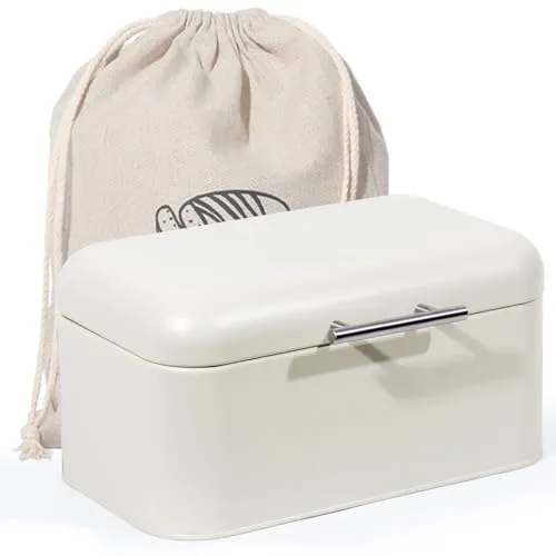 SYLANDO Brotkasten aus Metall mit Edelstahlgriff, Brot Lange Aufbewahren, Retro Brot Box, Brotaufbewahrungsbox mit Deckel
