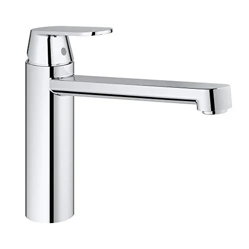 GROHE Eurosmart Cosmopolitan - Spültischarmatur mit mittelhohem Auslauf, langlebige Chrom-Oberfläche und Pflegeleicht dank Grohe StarLight Technologie