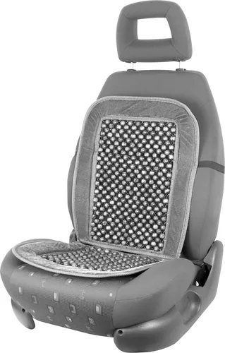 Carpoint Holzkugel Sitzauflage Deluxe Grau