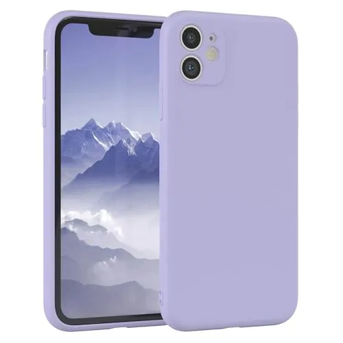 EAZY CASE - Silikonhülle für iPhone 11 Hülle Silikon Case Lila weich stoßfeste Handyhülle Schutzhülle mit Kameraschutz Dünn Premium Schutz Cover TPU Phone Bumper in Pastell Lavendel Blau Matt