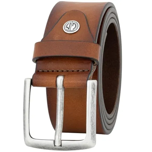 LINDENMANN Ledergürtel braun 105 - Herren-Pantoletten aus 100% Leder in eleganter cognac Farbe, ideal für stilvolle Outfits und optimalen Tragekomfort.