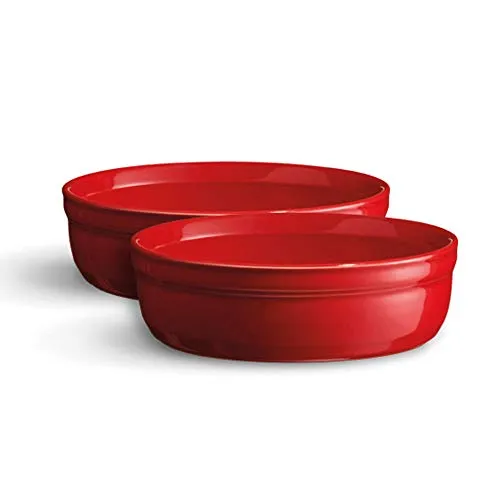 Emile Henry Crème Brûlée Ramekin Dish, Burgund, 2er-Set