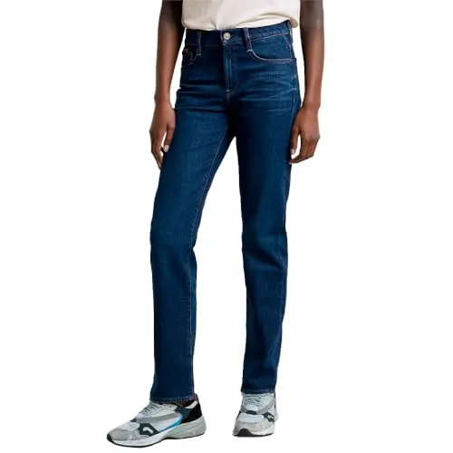 G-STAR Damen Strace Straight Jeans, Blau (Worn in Aster Blue) - Stylische Straight Jeans mit 5 Taschen und Reißverschluss, bietet hohen Tragekomfort und passt perfekt zu jedem Outfit.