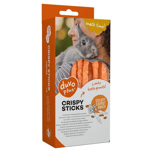 Duvo+ Knusprige Kausticks Karotte orange 50 g, Nagersnack, NEU