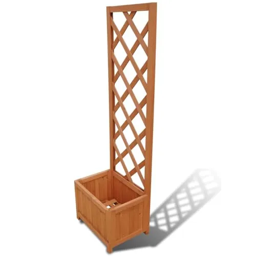 vidaXL Blumenkasten mit Rankhilfe und Rosenbogen 40cm - Blumenkasten mit integrierter Rankhilfe aus wetterbeständigem Holz, ideal für Kletterpflanzen und eine charmante Bereicherung für Ihren Garten.
