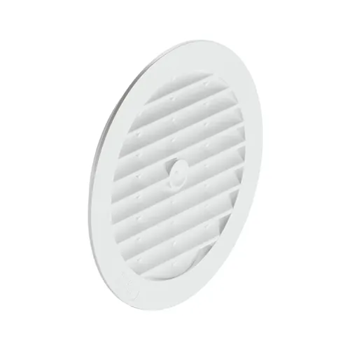Häfele Lüftungsgitter Abluftgitter H3624 rund Ø 123 mm weiß mit Lamellen
