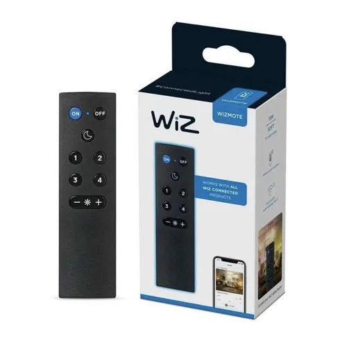 WIZmote Fernbedienung für Smart Home Lichtsteuerung in schwarz von WiZ