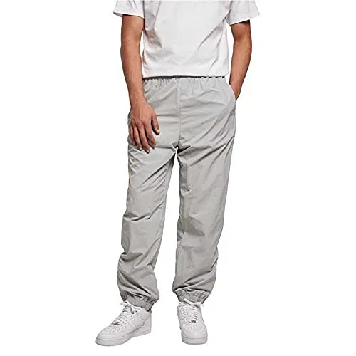 Urban Classics Herren Wide Track Pants - Trainingshose in Lightasphalt - Herren-Trainingshose im Loose Fit, leicht gefüttert mit Reißverschluss und elastischem Bund, ideal für sportliche Aktivitäten und lässigen Style.