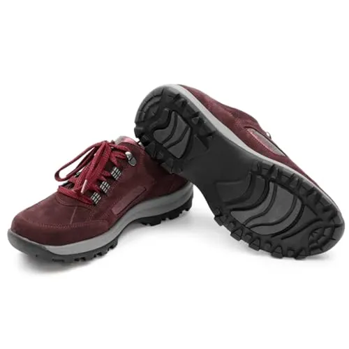 VITAFORM Wanderschuhe für Damen – Wasserabweisende Trekking-Halb-Schuhe aus Nubuk-Leder, Größe 39 - Damen Wanderschuhe mit rutschfester Sohle und schnellem Einstieg. Hochwertige Materialien sorgen für Stabilität und Komfort. Ideal für alle Wanderungen, die Qualität und Bequemlichkeit erfordern.