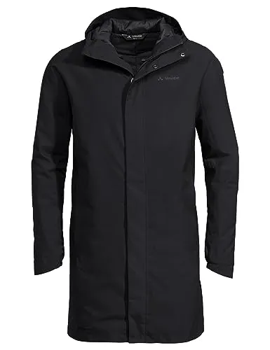 VAUDE Mens Cyclist Padded Parka Jacke, Schwarz, S EU - Funktionsjacke für City-Radler, wasser- und winddicht mit Ceplex Active Membran für optimalen Wetterschutz, umweltfreundlich hergestellt und mit praktischen Details wie Innentasche und reflektierenden Elementen.