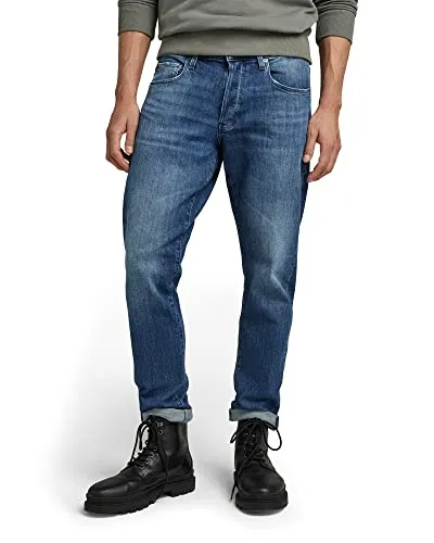 G-STAR RAW Herren 3301 Straight Tapered Jeans - Herren-Jeanshosen mit mittelhohem Bund und 5-Pocket-Design, ideal für einen modernen Look und optimalen Tragekomfort.