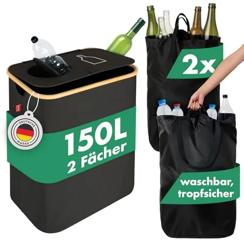 Blumtal Pflandflaschen Sammelbehälter 150L mit 2 Fächern von Blumtal