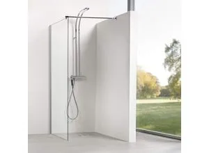 Dusbad Vital 8 Walk-In Duschwand 1000mm - Duschkabine aus 8 mm Einscheibensicherheitsglas mit Nano Glasbeschichtung für einfachen Wasserabfluss, ideal für moderne Badezimmer.