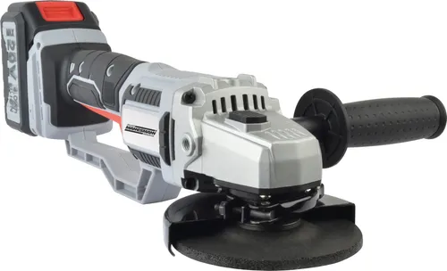 Brüder Mannesmann M17855 20V Akku-Winkelschleifer - Schleifmaschinen - Bürstenloser Motor mit Spindelarretierung für schnellen Scheibenwechsel, ideal für präzise Arbeiten im Handwerk.