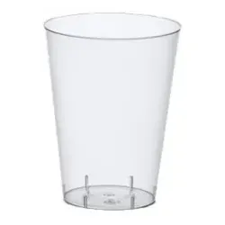 Papstar Trinkbecher aus Polystyrol, glasklar 12163 , 1 Packung = 40 Stück